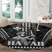 Hawaii Happy King Kamehameha Day Round Carpet Kakau Pattern LT05 - Polynesian Pride