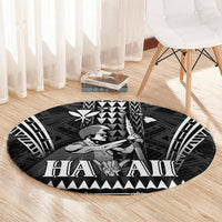 Hawaii Happy King Kamehameha Day Round Carpet Kakau Pattern LT05 - Polynesian Pride