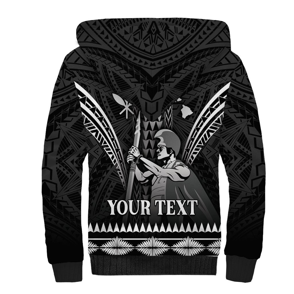Personalised Hawaii Happy King Kamehameha Day Sherpa Hoodie Kakau Pattern LT05 - Polynesian Pride