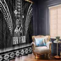 Hawaii Happy King Kamehameha Day Window Curtain Kakau Pattern LT05 - Polynesian Pride