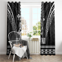 Hawaii Happy King Kamehameha Day Window Curtain Kakau Pattern LT05 - Polynesian Pride