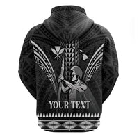 Personalised Hawaii Happy King Kamehameha Day Zip Hoodie Kakau Pattern LT05 - Polynesian Pride