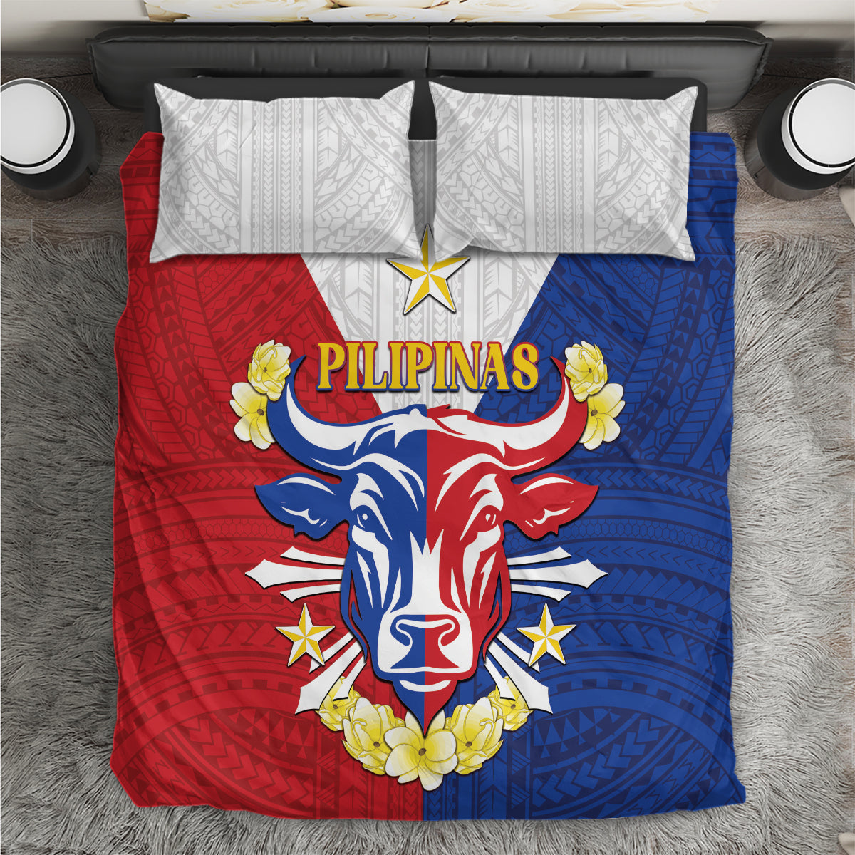 Philippines Independence Day Bedding Set Maligayang Araw ng Kalayaan Filipino Carabao LT05 Red - Polynesian Pride