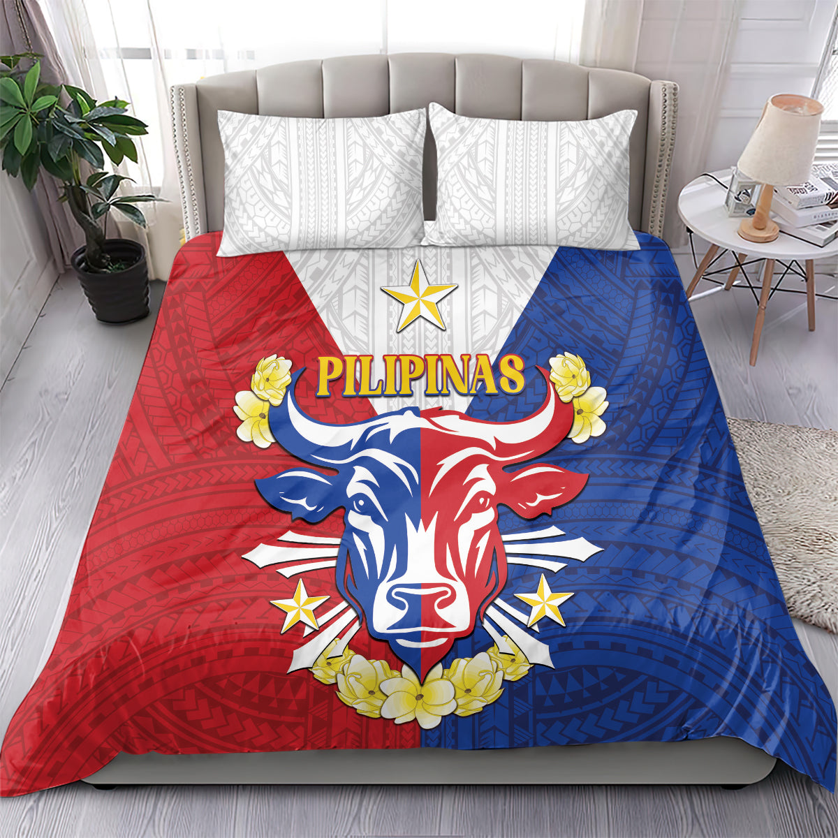 Philippines Independence Day Bedding Set Maligayang Araw ng Kalayaan Filipino Carabao LT05 - Polynesian Pride