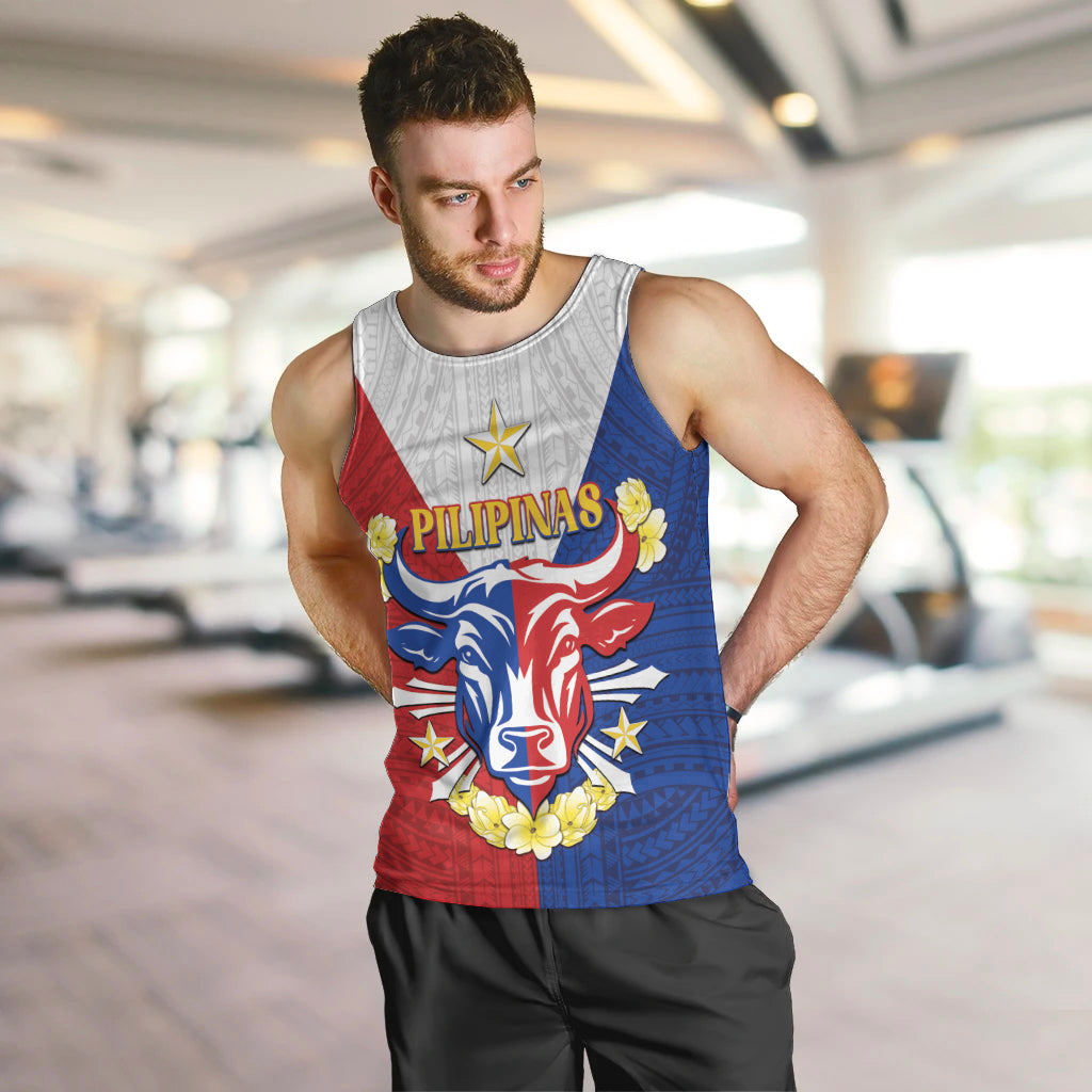 Personalised Philippines Independence Day Men Tank Top Maligayang Araw ng Kalayaan Filipino Carabao LT05 Red - Polynesian Pride
