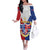 Personalised Philippines Independence Day Off The Shoulder Long Sleeve Dress Maligayang Araw ng Kalayaan Filipino Carabao