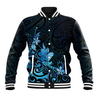 Matariki New Zealand Baseball Jacket Maori Pattern Blue Galaxy LT05 Unisex Blue - Polynesian Pride