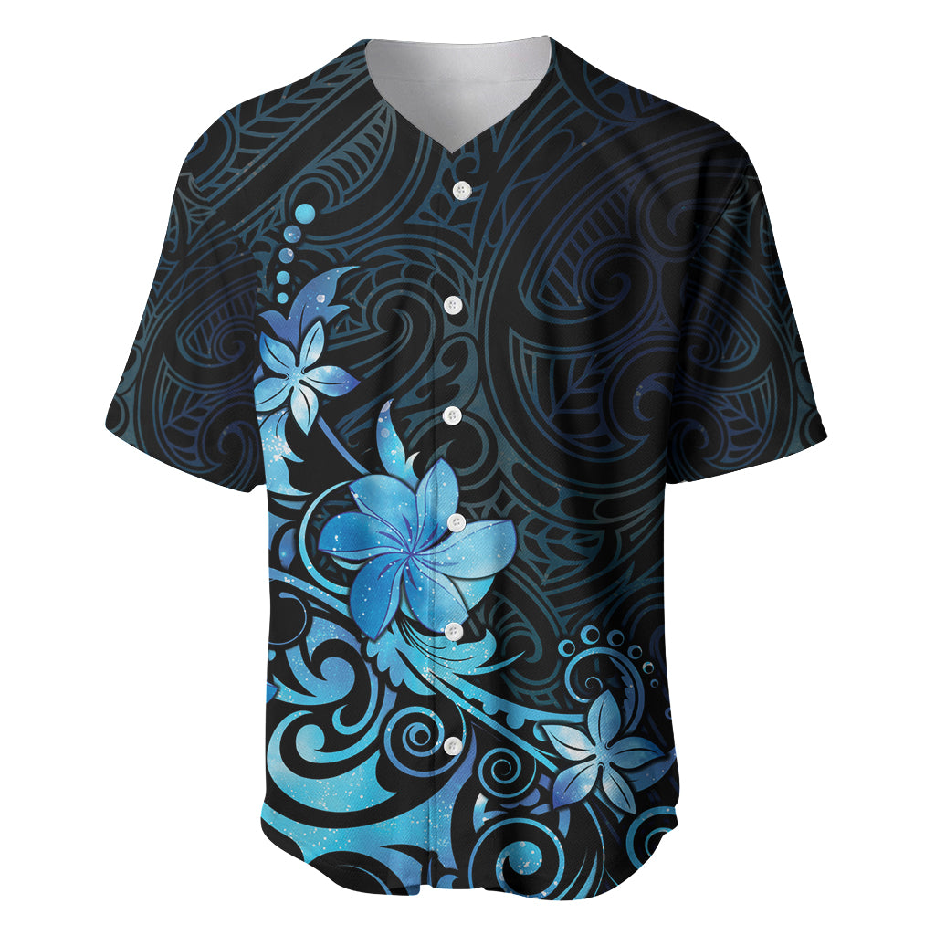 Matariki New Zealand Baseball Jersey Maori Pattern Blue Galaxy LT05 Blue - Polynesian Pride