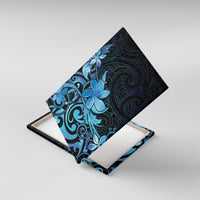 Matariki New Zealand Canvas Wall Art Maori Pattern Blue Galaxy LT05 With Frame Blue - Polynesian Pride