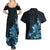 Matariki New Zealand Couples Matching Summer Maxi Dress and Hawaiian Shirt Maori Pattern Blue Galaxy