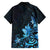 Matariki New Zealand Family Matching Off The Shoulder Long Sleeve Dress and Hawaiian Shirt Maori Pattern Blue Galaxy