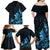 Matariki New Zealand Family Matching Off Shoulder Maxi Dress and Hawaiian Shirt Maori Pattern Blue Galaxy