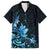 Matariki New Zealand Family Matching Off Shoulder Short Dress and Hawaiian Shirt Maori Pattern Blue Galaxy