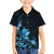 Matariki New Zealand Family Matching Off Shoulder Short Dress and Hawaiian Shirt Maori Pattern Blue Galaxy