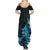 Matariki New Zealand Family Matching Summer Maxi Dress and Hawaiian Shirt Maori Pattern Blue Galaxy