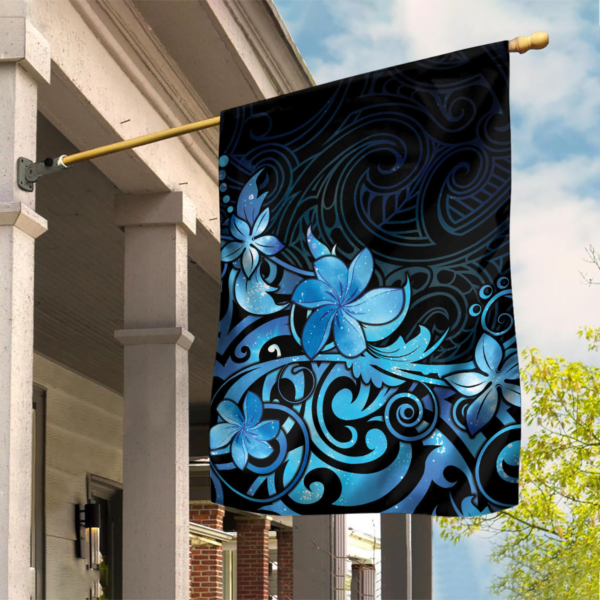 Matariki New Zealand Garden Flag Maori Pattern Blue Galaxy LT05 House Flag Blue - Polynesian Pride