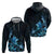 Matariki New Zealand Hoodie Maori Pattern Blue Galaxy