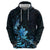 Matariki New Zealand Hoodie Maori Pattern Blue Galaxy