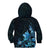 Matariki New Zealand Kid Hoodie Maori Pattern Blue Galaxy