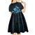 Matariki New Zealand Kid Short Sleeve Dress Maori Pattern Blue Galaxy