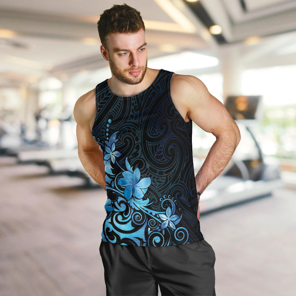 Matariki New Zealand Men Tank Top Maori Pattern Blue Galaxy