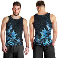 Matariki New Zealand Men Tank Top Maori Pattern Blue Galaxy LT05 - Polynesian Pride
