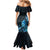 Matariki New Zealand Mermaid Dress Maori Pattern Blue Galaxy