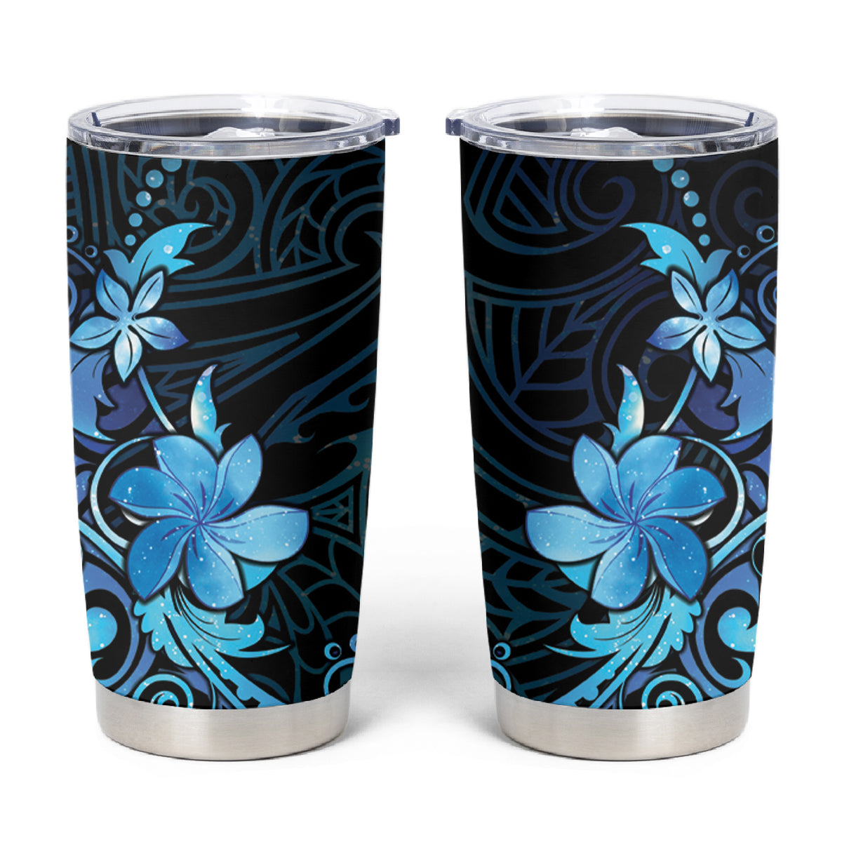 Matariki New Zealand Tumbler Cup Maori Pattern Blue Galaxy LT05 Blue - Polynesian Pride