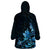 Matariki New Zealand Wearable Blanket Hoodie Maori Pattern Blue Galaxy