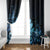 Matariki New Zealand Window Curtain Maori Pattern Blue Galaxy