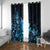 Matariki New Zealand Window Curtain Maori Pattern Blue Galaxy