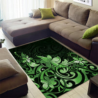 Matariki New Zealand Area Rug Maori Pattern Green Galaxy LT05 - Polynesian Pride