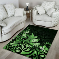 Matariki New Zealand Area Rug Maori Pattern Green Galaxy LT05 - Polynesian Pride