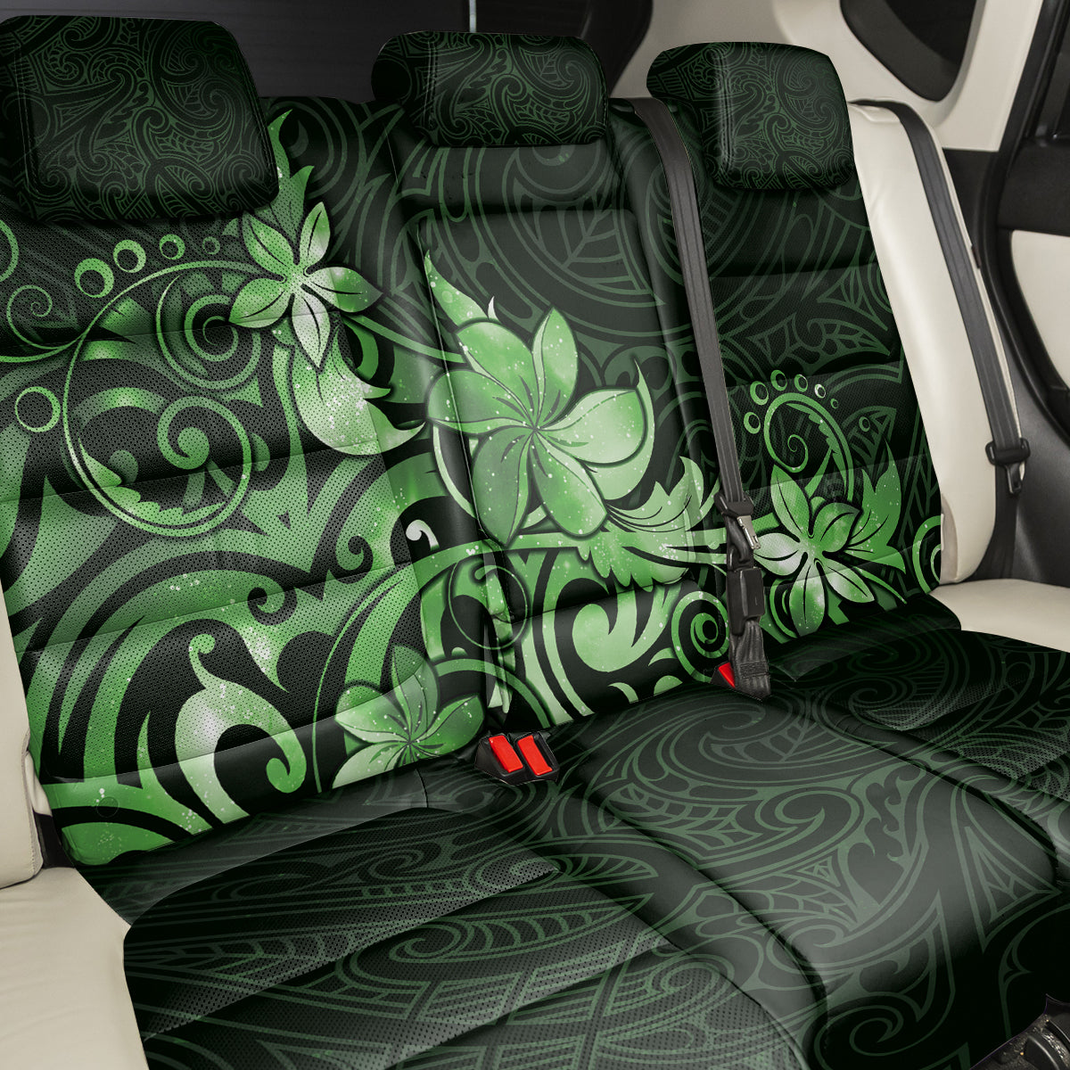 Matariki New Zealand Back Car Seat Cover Maori Pattern Green Galaxy LT05 - Polynesian Pride