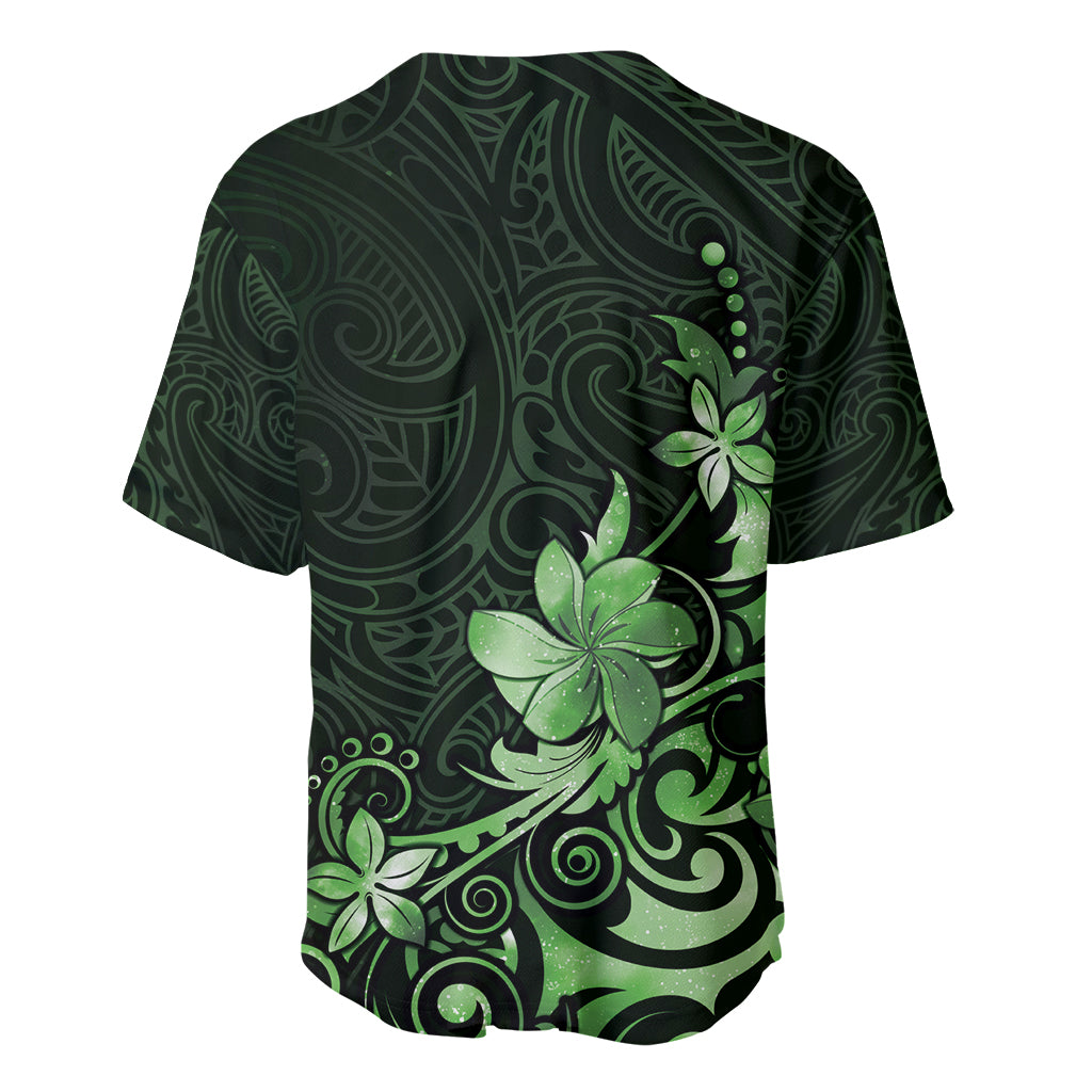 Matariki New Zealand Baseball Jersey Maori Pattern Green Galaxy LT05 - Polynesian Pride