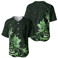 Matariki New Zealand Baseball Jersey Maori Pattern Green Galaxy LT05 - Polynesian Pride