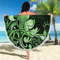 Matariki New Zealand Beach Blanket Maori Pattern Green Galaxy LT05 - Polynesian Pride