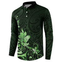 Matariki New Zealand Button Sweatshirt Maori Pattern Green Galaxy LT05 - Polynesian Pride