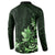 Matariki New Zealand Button Sweatshirt Maori Pattern Green Galaxy