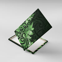 Matariki New Zealand Canvas Wall Art Maori Pattern Green Galaxy LT05 With Frame Green - Polynesian Pride