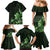 Matariki New Zealand Family Matching Mermaid Dress and Hawaiian Shirt Maori Pattern Green Galaxy