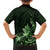 Matariki New Zealand Family Matching Off Shoulder Short Dress and Hawaiian Shirt Maori Pattern Green Galaxy