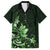 Matariki New Zealand Family Matching Puletasi and Hawaiian Shirt Maori Pattern Green Galaxy