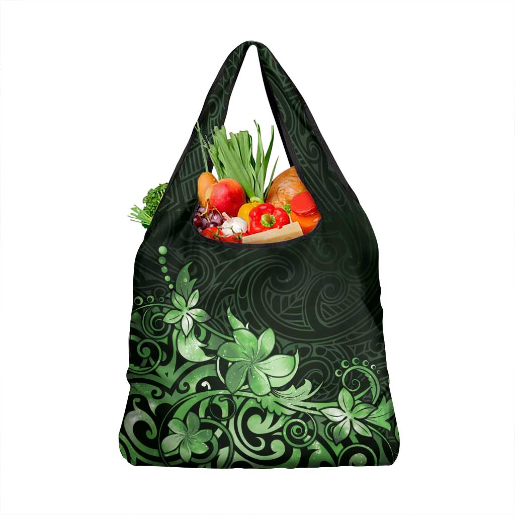 Matariki New Zealand Grocery Bag Maori Pattern Green Galaxy LT05 1-pack One Size Green - Polynesian Pride