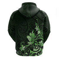 Matariki New Zealand Hoodie Maori Pattern Green Galaxy LT05 - Polynesian Pride