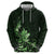 Matariki New Zealand Hoodie Maori Pattern Green Galaxy