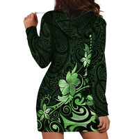 Matariki New Zealand Hoodie Dress Maori Pattern Green Galaxy LT05 - Polynesian Pride