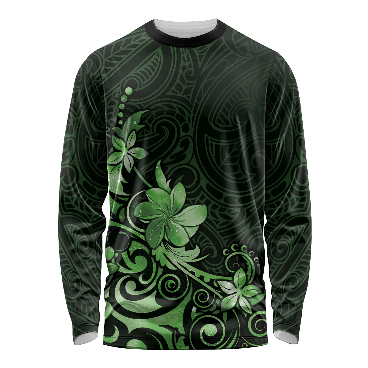 Matariki New Zealand Long Sleeve Shirt Maori Pattern Green Galaxy LT05 Unisex Green - Polynesian Pride