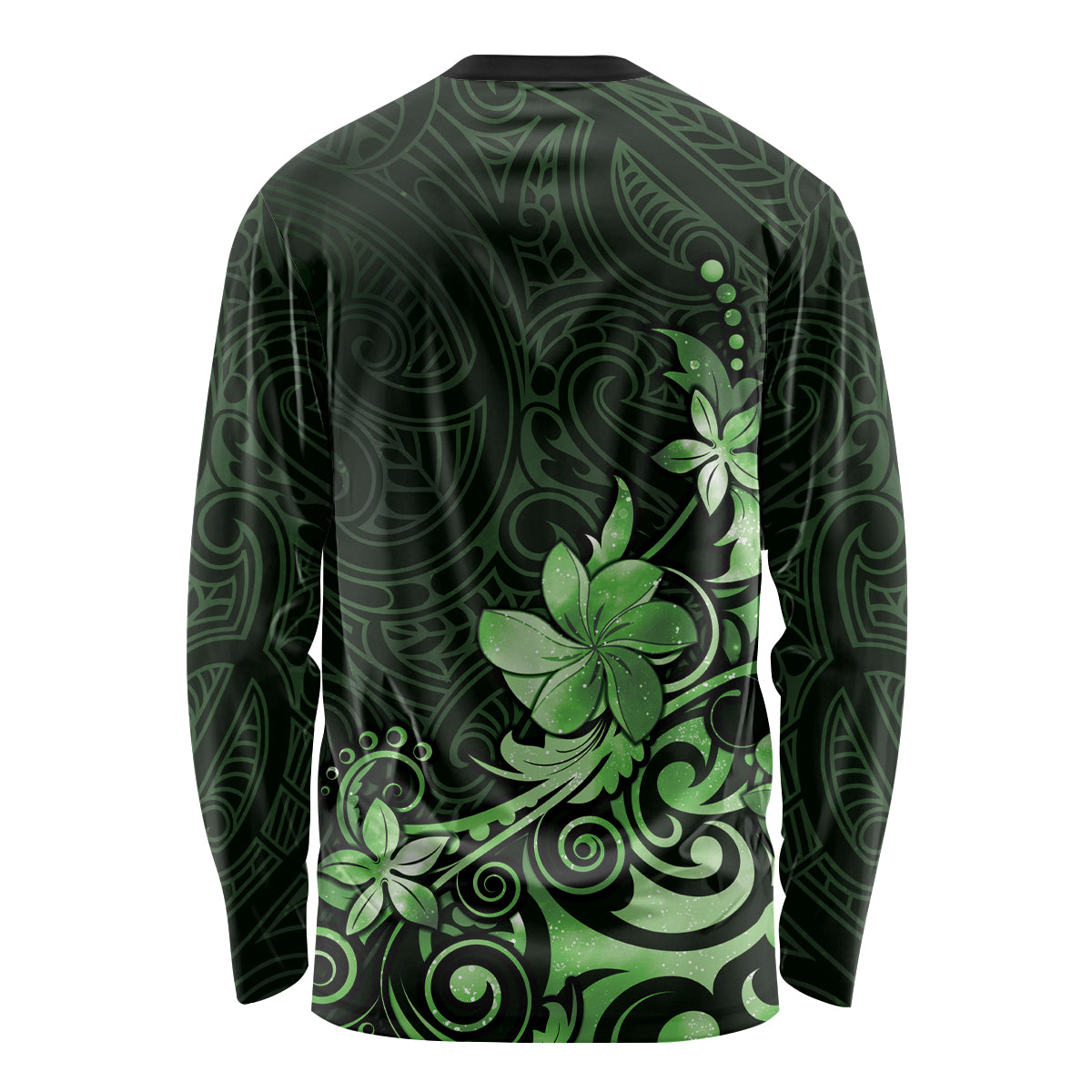Matariki New Zealand Long Sleeve Shirt Maori Pattern Green Galaxy LT05 - Polynesian Pride