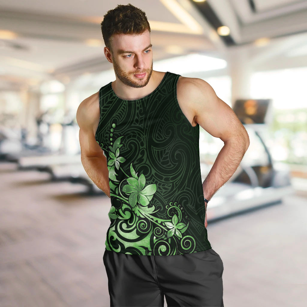 Matariki New Zealand Men Tank Top Maori Pattern Green Galaxy